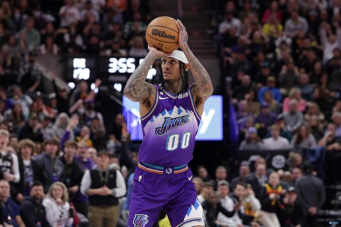  爵士马尔卡宁三分命中率领跑联盟  